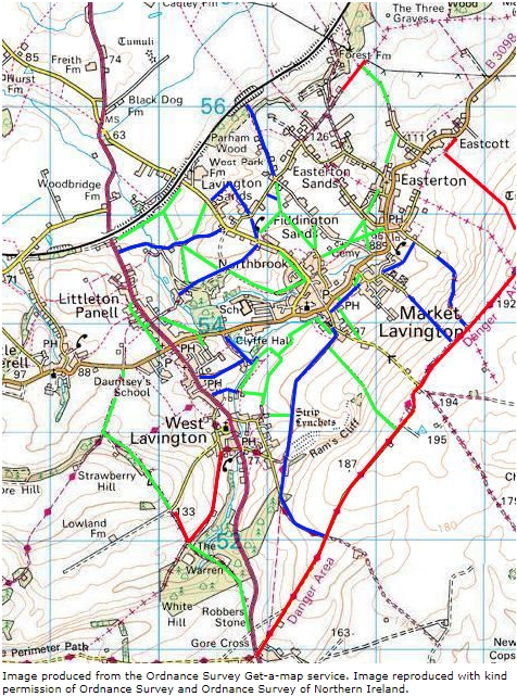 Public Footpaths in Market Lavington